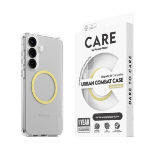 Soins par Panzerglass Samsung Galaxy S25 + (plus) Fleurie Case de combat urbain – Qi Compatible – transparent / chardonnaycare par Panzerglass Samsung Galaxy S25 + (plus) Case de combat urbain – Qi Compatible – transparent / chardonnay