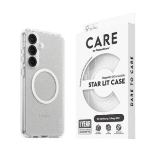 Care by Panzerglass Samsung Galaxy S25 + (plus) Flagship Urban Combat Case – Qi Compatible – Star Lit / White Care by Panzerglass Samsung Galaxy S25 + (plus) Flagship Urban Combat Case – Qi compatible – étoile allumée / blanche
