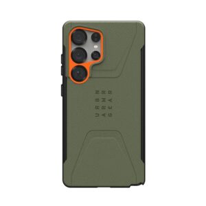 UAG Samsung Galaxy S25 Ultra Civil Pro Couverture – Orange / Greenuag Samsung Galaxy S25 Ultra Civil Pro Cover – Orange / Green