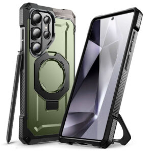 Supcase Unicorn Beetle Grip Samsung Galaxy S25 Ultra Cover – Magsafe Compatible – Grønsupcase Unicorn Beetle Grip Samsung Galaxy S25 Ultra Cover – Magsafe Compatible – Green