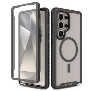 Samsung Galaxy S25 Ultra Tech -Protect Defence Hybrid Cover – Magsafe Compatible – transparent / noir Samsung Galaxy S25 Ultra Tech -Protect Defence Hybrid Cover – Magsafe Compatible – Transparent / Black