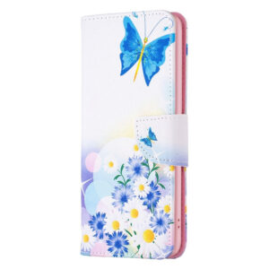 Samsung Galaxy S25 Couverture en cuir ultra artificiel avec une fonction de bourse et de stand – Butterfly et à fleurs Samsung Galaxy S25 Ultra Artificial Leather Cover With Purse & Stand Fonction – Butterfly and Flowers