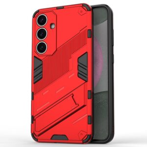 Samsung Galaxy S25 + (Plus) Couverture d'artisan avec Kickstand construit – Rediderwood Samsung Galaxy S25 + (Plus) Craftsmancover avec stand de coup de pied construit – Red