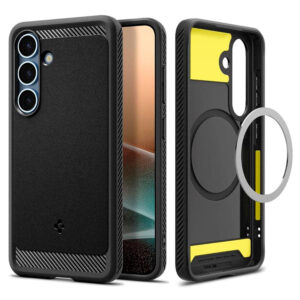 Spigen Samsung Galaxy S25 + (plus) Couverture de magsafe armure robuste – Blackspigen Samsung Galaxy S25 + (plus) Armure robuste Magsafe Cover – Black
