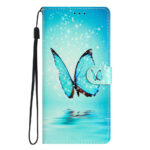 Samsung Galaxy S25 + (plus) Couvercle de la carte avec support de carte et sangle – Blue Butterfugerwood Samsung Galaxy S25 + (Plus) Couvercle de la carte avec portefeuille et sangle Blue Butterfly