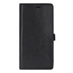 Samsung Galaxy S25 + (plus) Buffle 2 en 1 portefeuille aimant en cuir authentique avec punch-noir Samsung Galaxy S25 + (plus) Buffle 2 en 1 portefeuille en cuir authentique avec noir noir
