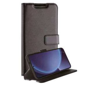 Samsung Galaxy S25 + (plus) Vivanco Classic Wallet Flip Cover With Purse – Black Samsung Galaxy S25 + (plus) Vivanco Classic Wallet Flip Cover avec traction – noir