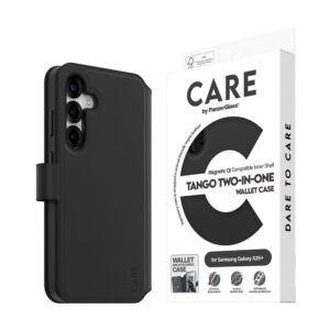 Care by Panzerglass Samsung Galaxy S25 + (plus) Caractéristique Tango 2 -in -1 Couverture avec Pung – Qi Compatible – SortCare par Panzerglass Samsung Galaxy S25 + (plus) Femmine Tango 2 -in -1 Couvre avec Pung – Qi Compatible – Black