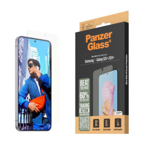 Samsung Galaxy S25 + (plus) Panzerglass Ultra largement ajustement tout-en-un Protection d'écran-anti-réflectif-anti-Blue-Blue-HET-TRANSPARTION TRANSPARET SAMSUNG GALAXY S25 + (Plus) Panzerglass Ultra Wide Fit All-in-One Screens Dissaption – transpare