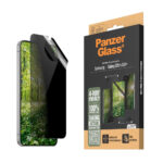 Samsung Galaxy S25 + (plus) Panzerglass Eco Matrix 4-Way Privacy SkærmbeskyTtelse Ultra Wide Fit – Alignerkit – Platinum Strength Gennemsigtig
