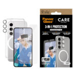 Soins par Panzerglass Samsung Galaxy S25 + (plus) 3 -in -1 Fonctionnement phare – Protection de couverture / écran (UWF) / Protection des caméras – Soins transparents par Panzerglass Samsung Galaxy S25 + (plus) 3 -in -1 Flagship Poule