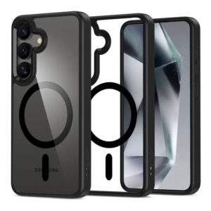 Samsung Galaxy S25 Tech -Protect Magmat Cover – Magsafe Compatible – transparent / noir Samsung Galaxy S25 Tech -Protect Magmat Cover – Magsafe compatible – transparent / noir