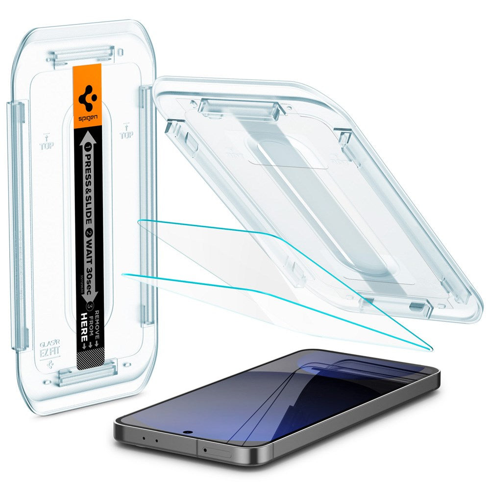 Samsung Galaxy S24 FE / A56 (5G) Spigen EZ Fit Glass.R Protection d'écran – 2 PCS. – Associé aux étuis – transparent Samsung Galaxy S24 FE / A56 (5G) Spigen EZ Fit Glass.R Protection d'écran – 2 PCS. – Associé à cas – Transparent 1