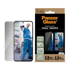 Samsung Galaxy A56 (5G) Panzerglass Ultra large ajustement PROTECTION ÉCRANSE DE PRINCAPIÉE AVEC EasyAligner – Transparent Samsung Galaxy A56 (5G) Panzerglass Ultra Wide Fit Cridential Screens Protection avec EasyAligner – transparent transparent Panzergl
