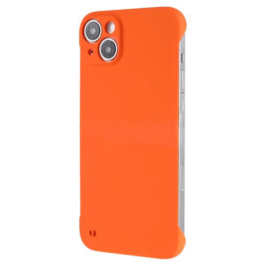 Couvercle en plastique dur de l'iPhone 14 sans côtés – Orangephone 14 Couvercle en plastique dur sans côtés – orange