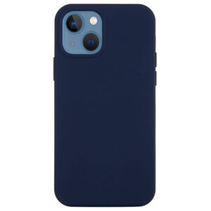 Couverture de silicone iPhone 14 – Couverture de silicone de minuit Bluephone 14 – Bleu de minuit