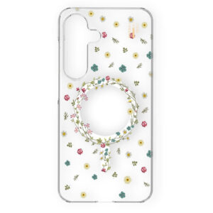 Idéal de Suède Samsung Galaxy S25 Case transparente – Charge sans fil – Petite floralideal de Suède Samsung Galaxy S25 Clear Case – Charge sans fil – Petite floral