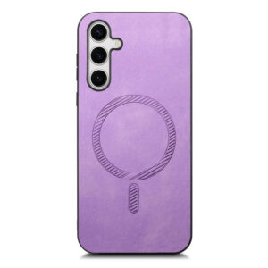 Samsung Galaxy S25 Couverture en cuir artificiel – Magsafe Compatible – Lillaeiderwood Samsung Galaxy S25 Couverture en cuir artificiel – Magsafe compatible – Purple