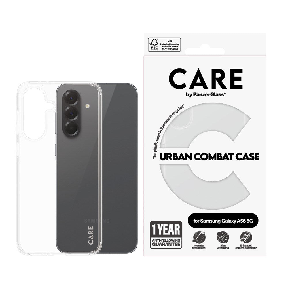 Care by Panzerglass Samsung Galaxy A56 (5G) Case de combat urbain phare – soins transparents par Panzerglass Samsung Galaxy A56 (5G) Case de combat urbain – transparent – transparent 1