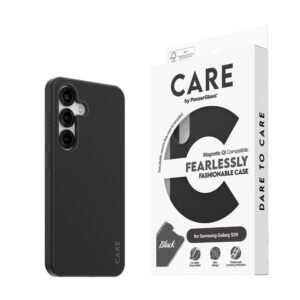 Care by Panzerglass Samsung Galaxy S25 Fashion Fashion Fearlesly Fashionable – Qi Compatible – Blackcare par Panzerglass Samsung Galaxy S25 Fashion Fearlsy Fashionable Case – Qi Compatible – Black