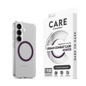 Soins par Panzerglass Samsung Galaxy S25 Flagon de combat urbain – Qi compatible – S25 Plumshipare de Panzerglass Samsung Galaxy S25 Case de combat urbain – Qi compatible -orror / Plum Purple Purple