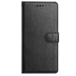 Samsung Galaxy A56 (5G) Couvercle de rabattage en cuir artificiel avec bracelet – Sortidwood Samsung Galaxy A56 (5G) Couvercle de revers en cuir artificiel avec sangle – noir