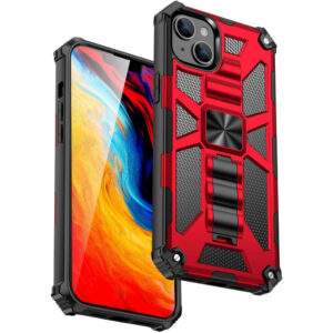 Couverture d'artisan hybride de l'iPhone 14 avec Kickstand & Magnet – Redephone 14 Hybrid Craftsman Cover avec Kickstand & Magnet – Red Couverture d'artisan hybride de l'iPhone 14 avec Kickstand & Magnet – Redephone 14 Hybrid Craftsman Cover avec Kickstand & Magnet – Red