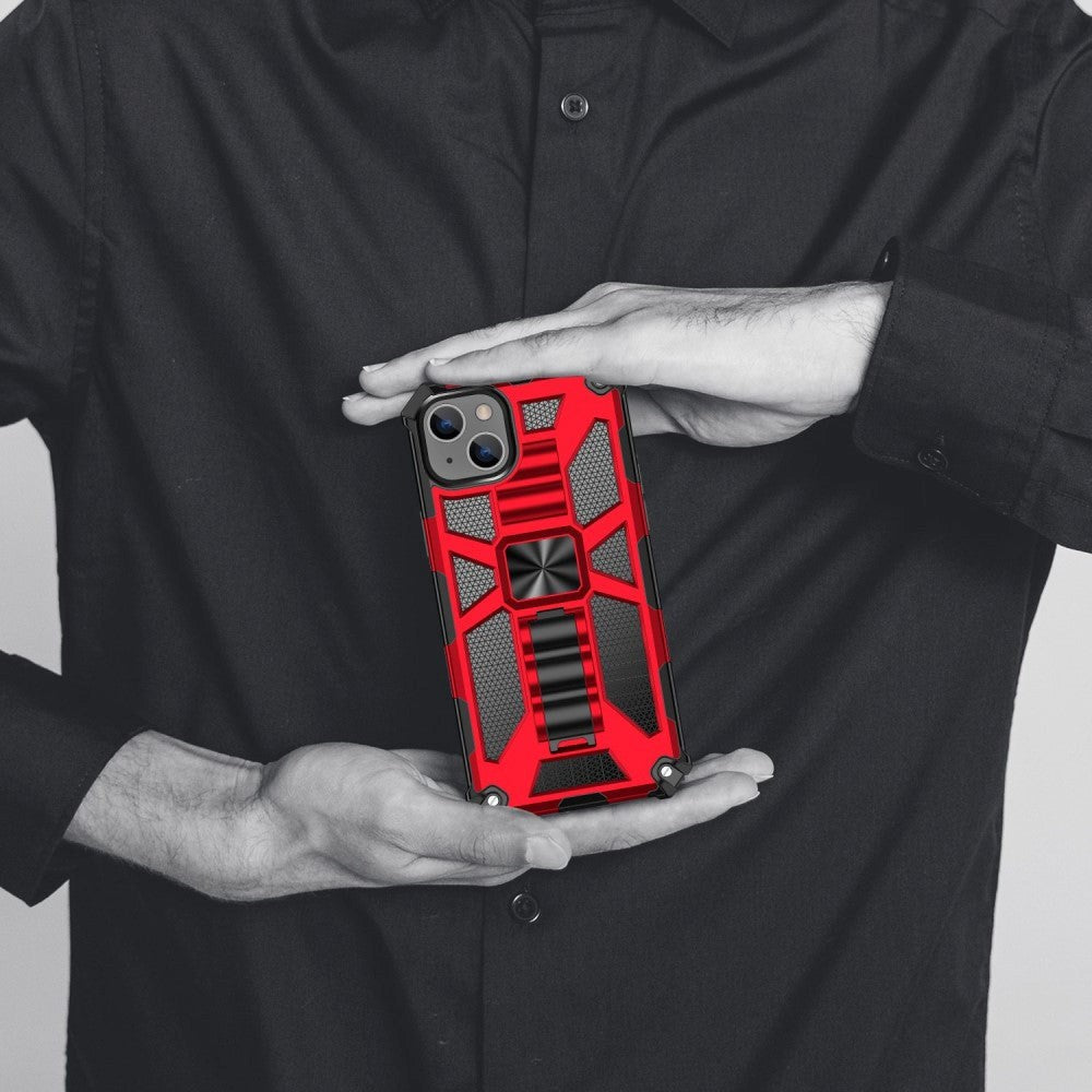 Couverture d'artisan hybride de l'iPhone 14 avec Kickstand & Magnet – Redephone 14 Hybrid Craftsman Cover avec Kickstand & Magnet – Red 5