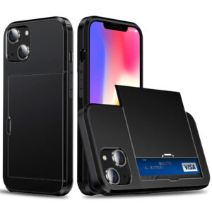 Couverture d'artisan hybride iPhone 14 avec support de carte – Couverture d'artisanat hybride triphone 14 avec support de carte – noir Couverture d'artisan hybride iPhone 14 avec support de carte – Couverture d'artisanat hybride triphone 14 avec support de carte – noir