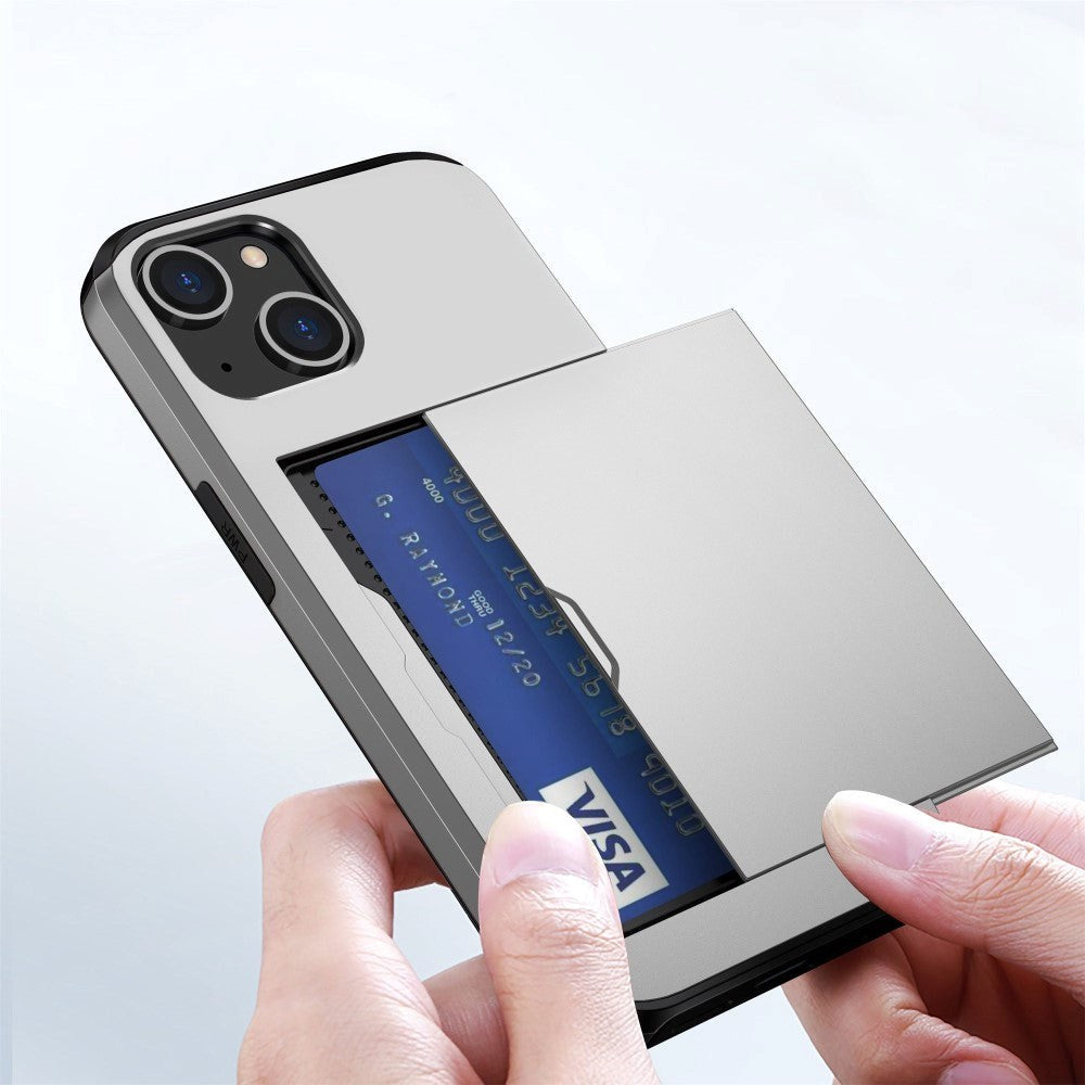 Couverture d'artisan hybride iPhone 14 avec support de carte – Grayiphone 14 Couverture d'artisanat hybride avec porte-carte – Gray 3