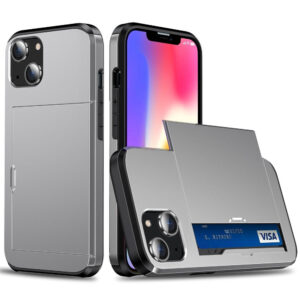 Couverture d'artisan hybride iPhone 14 avec support de carte – Grayiphone 14 Couverture d'artisanat hybride avec porte-carte – Gray Couverture d'artisan hybride iPhone 14 avec support de carte – Grayiphone 14 Couverture d'artisanat hybride avec porte-carte – Gray