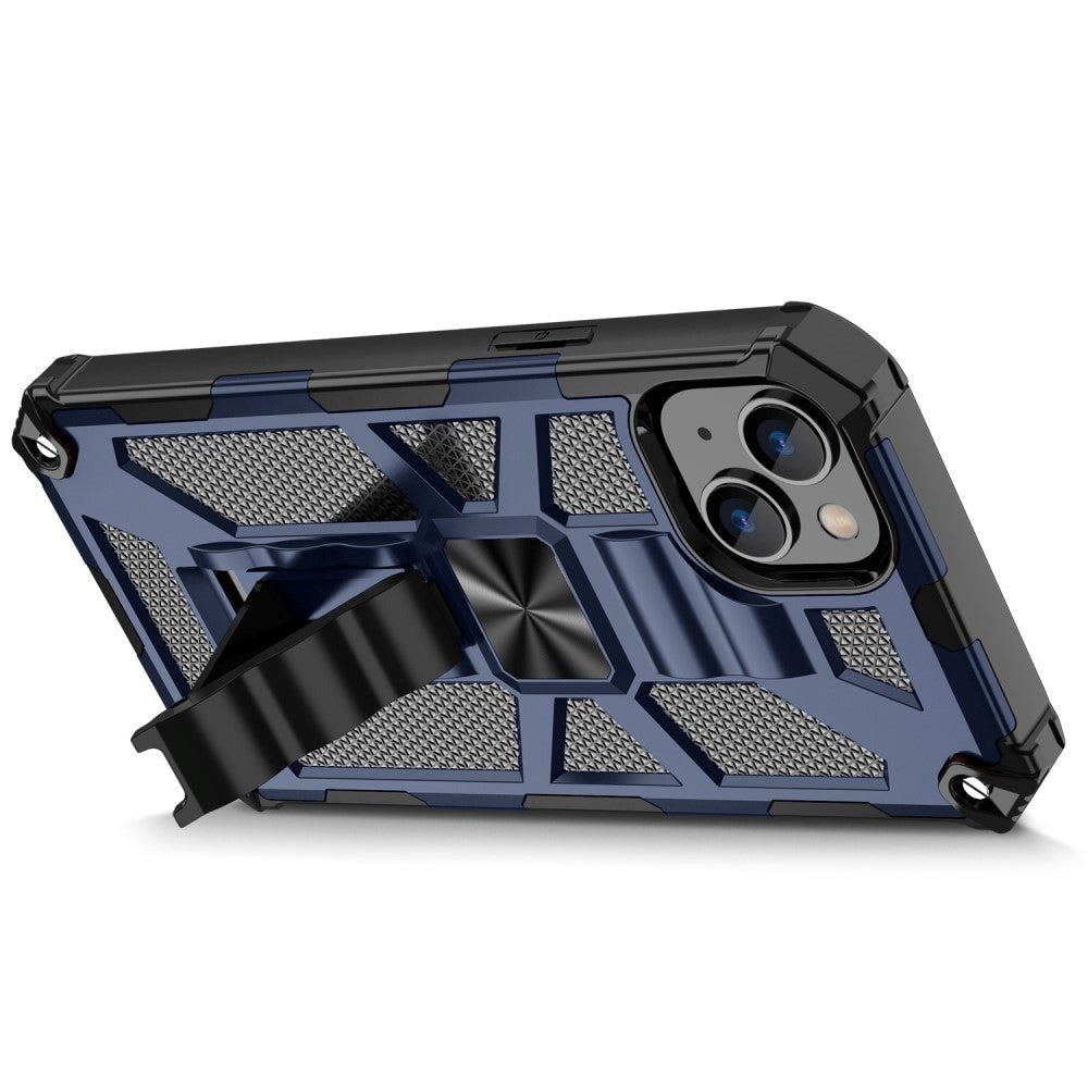Couverture d'artisan hybride de l'iPhone 14 avec Kickstand & Magnet – BlueIphone 14 Hybrid Craftsman Cover with Kickstand & Magnet – Bleu 3