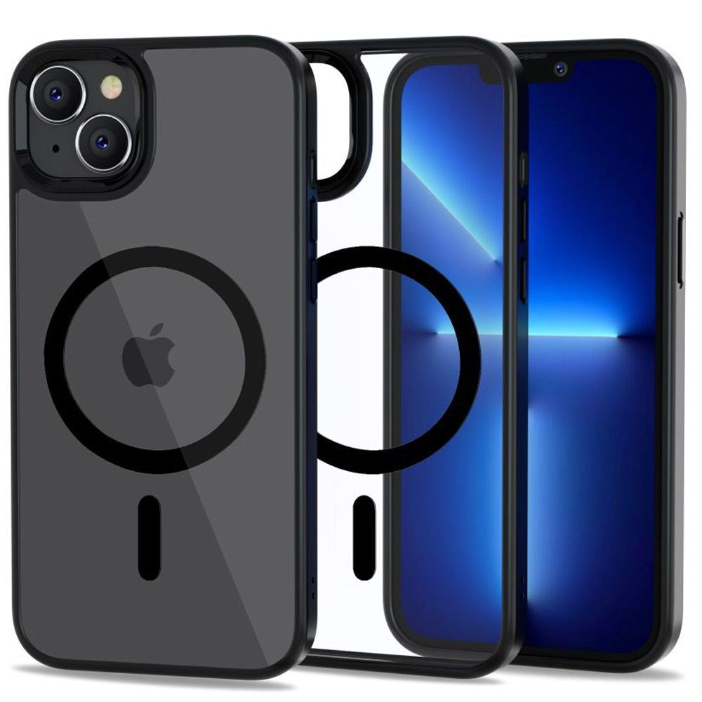 iPhone 14 Tech -Protect Magmat Cover – Magsafe Compatible – transparent / triphone 14 Tech -Protect Magmat Cover – Magsafe Compatible – Transparent / Black