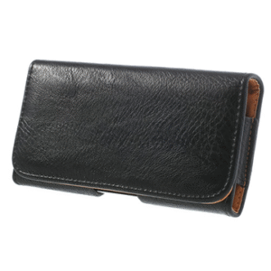 Sac en cuir universel avec clip pour ceinture noire taille (max. Mobile: 142 x 72 x 81 mm) Sac en cuir universel avec clip pour la ceinture noire (MAX. Mobile: 142 x 72 x 81 mm)