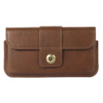 Sac à courroie en cuir artificiel universel pour mobile (Max. Mobile: 150 x 75 mm) – Sac de ceinture en cuir artificiel universitaire marron pour mobile (Max. Mobile: 150 x 75 mm) – Marron
