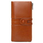 Pundice en cuir mobile avec porte-cartes et poteaux Leable (185-95 mm) – Brownmobil Le cuir avec porte-carte et poches à fermeture éclair (185-95 mm) – marron