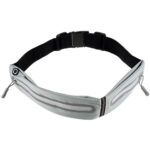 Ceinture de course avec réflexe et poches de stockage – ceinture d'équitation grise avec réflexe et poches de stockage – gris