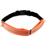 Ceinture de course avec des poches réflexes et de stockage – ceinture d'orangelo avec des poches réflexes et de stockage – Orange