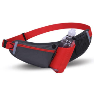 Ceinture de course étanche avec poche pour bouteille d'eau – ceinture de course étanche rouge avec poche pour bouteille d'eau – rouge