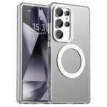 Samsung Galaxy S25 Ultra Hybrid Plastic Cover – Magsafe Compatible – transparent / hvideerwood Samsung Galaxy S25 Ultra Hybrid Plastic Couverture – Magsafe compatible – transparent / blanc