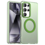 Samsung Galaxy S25 Ultra Hybrid Plastic Cover – Magsafe Compatible – transparent / élevage Samsung Galaxy S25 Ultra Hybrid Plastic Cover – Magsafe compatible – transparent / vert