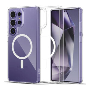 Samsung Galaxy S25 Ultra Tech -Protect Flexair Hybrid Cover – Magsafe compatible – transparent Samsung Galaxy S25 Ultra Tech -Protect Flexair Hybrid Couverture – Magsafe compatible – transparent transparent