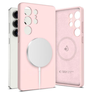 Samsung Galaxy S25 Ultra Tech -Protect Silicone Cover – Magsafe Compatible – Pink Samsung Galaxy S25 Ultra Tech -Protect Silicone Cover – Magsafe Compatible – Pink