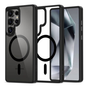 Samsung Galaxy S25 Ultra Tech -Protect Magmat Cover – Magsafe Compatible – transparent / noir Samsung Galaxy S25 Ultra Tech Protect Magmat Cover – Magsafe compatible – transparent / noir