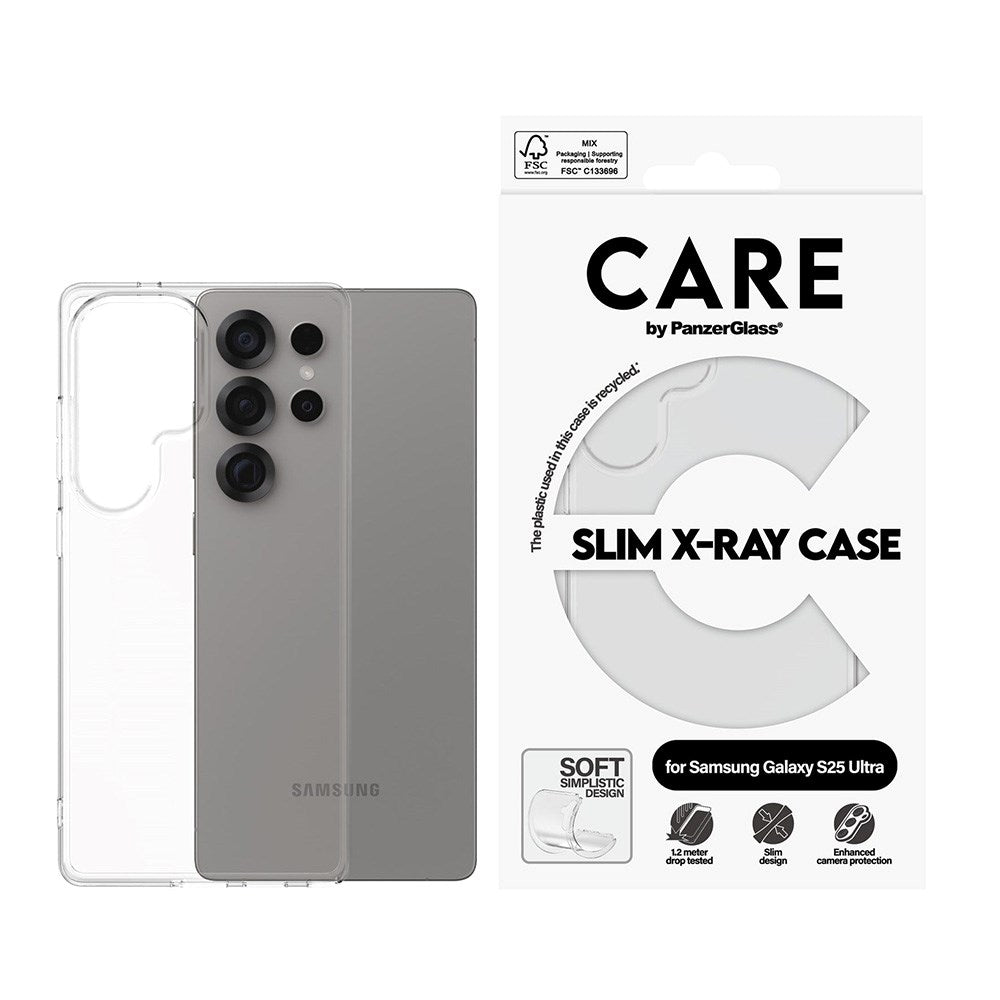 Care by Panzerglass Samsung Galaxy S25 Ultra mode X -RAY Soft Basic Case – transparentcare par Panzerglass Samsung Galaxy S25 Ultra mode X -Ray Soft Basic Case – transparent