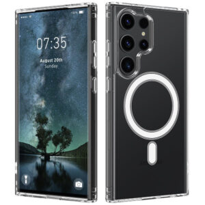 Samsung Galaxy S25 Couverture en plastique ultra flexible – Magsafe compatible – transparent Aderwod Samsung Galaxy S25 Ultra Flexible Plastic Cover – Magsafe compatible – transparent