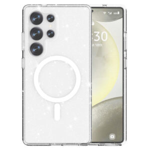 Samsung Galaxy S25 Ultra Glitter Hybrid Cover – Magsafe Compatible – transparent Aderwod Samsung Galaxy S25 Ultra Glitter Hybrid Cover – Magsafe compatible – transparent transparent
