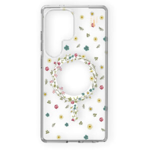 Idéal de Suède Samsung Galaxy S25 Ultra Clear Case – Charge sans fil – Petite floral idéal de Suède Samsung Galaxy S25 Ultra Clear Case – Charge sans fil – Petite floral