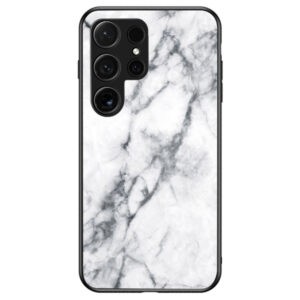 Samsung Galaxy S25 Ultra Hybrid Marble Cover avec dos en verre – Hvideerwood Samsung Galaxy S25 Ultra Hybrid Marble Cover avec dos en verre – blanc