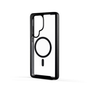 Samsung Galaxy S25 Ultra Spello Mag + Couverture robuste – Magsafe Compatible – transparent / noir Samsung Galaxy S25 Ultra Spello Mag + Couverture robuste – Magsafe compatible – Transparent / noir